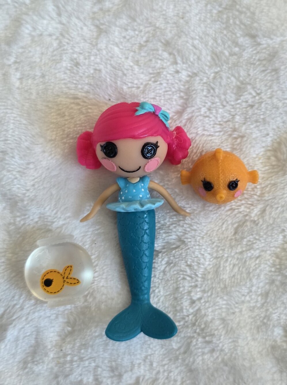 Mini Lalaloopsy Coral Sea Shells Mermaid Doll w/ Pet Blowfish & Fishbowl